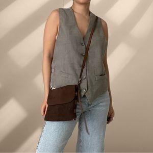 Brown Cowhide Crossbody Bag